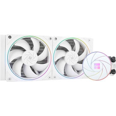 Thermalright Aqua Elite 240 White ARGB V2 šķidrā CPU dzesētājs, dubultie PWM ventilatori ar 2000 apgr./min ātrumu, 240 datora CPU ūdens dzesētājs, AMD/AM4/AM5 un Intel LGA1150/1151/1200/2011/1700 modeļiem