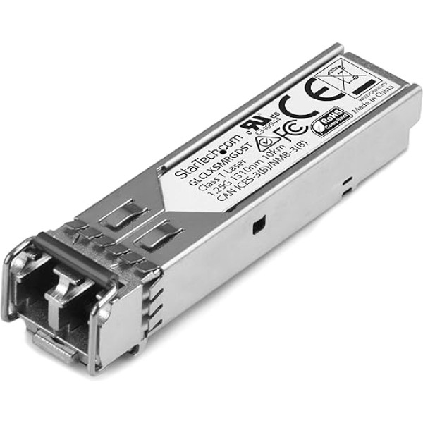 StarTech.com Cisco GLC-LX-SM-RGD saderīgs SFP - Gigabitu optisko šķiedru 1000Base-LX SFP transceivera modulis - SM LC - 10 km - 1310 nm - 1310 nm