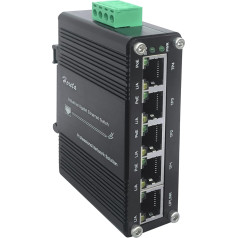 Industrial Gigabit PoE Ethernet Switch 5-Port Mini 10/100/1000Mbps Base-TX Hardened Ethernet Switch with PoE Power Supply