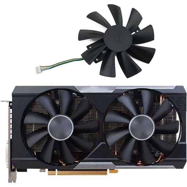 Dotodo GAA8B2U/GAA8S2U 4 kontaktų GPU aušinimo ventiliatorius, skirtas Sapphire R9 380 380X 2g/4G D5 grafinei plokštei, pakaitinis ventiliatorius, juodas, 1 vnt.