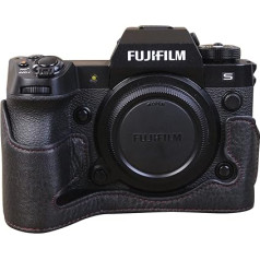 Rieibi X-H2S/ X-H2 Case - Премиум PU кожаный получехол для Fujifilm XH2S/ XH2 беззеркальной цифровой камеры - Защитный чехол для Fuji XH2s XH2, черная текстура, натур