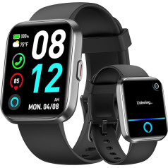 Fitpolo Smartwatch Herren mit Telefonfunktion, 1.8'' Alexa eingebaute Fitnessuhr Damen mit IP68 Wasserdicht,110+ Sportmodi, Schrittzähler Uhr Damen mit Herzfrequenz/SpO2/Schlafmonitor, für Android,iOS