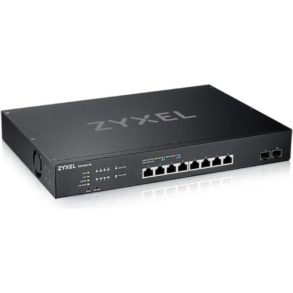 ZyXEL NebulaFlex viedā pārvaldāmā slēdzis ar 8 pieslēgvietām, Multi-Gigabit + 2 10G optiskās šķiedras pieslēgvietas [XS1930-10], XS1930-10-ZZ0101F