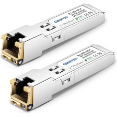 QINIYEK (2 vnt.) 10GBase-T SFP+ moduliai, 10G SFP+ RJ45 varinis siųstuvas, suderinamas su 