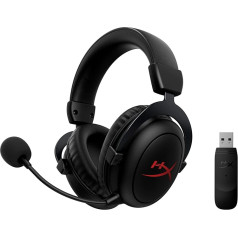 HyperX Cloud Core Wireless - игровая гарнитура + DTS Headphone:X Великолепный звук, уникальный комфорт и свобода беспроводного соединения - черный