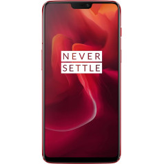 OnePlus 6 viedtālrunis (15,95 cm (6,28 Zoll) 19:9 skārienjūtīgs displejs, 128 GB interner Speicher, Android 8.1 Oreo/Oxygen OS 5.1), Rot