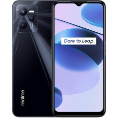 realme C35 4g viedtālrunis, 50 MP AI trīskāršā kamera, 16,7 cm (6,6 collu) FHD Full Screen ekrāns, 8,1 mm īpaši plāns, dinamiski mirdzošs dizains, 5000 mAh akumulators, 4+128 spīdumi, melns