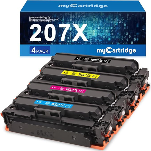 MyCatridge 207X Toner Kompatibel für HP 207X HP 207A Toner ( Ohne Chip ) für HP Color Laserjet Pro MFP M283FDW M255DW M282NW Toner