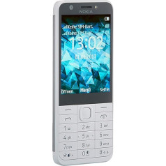 Nokia RM-1172 Handy 230, 7,11 cm (2,8 Zoll) (Dual SIM, MP3 atskaņotājs, microSD Kartenleser, 1200mAh akumulators, Taschenlampe) Silber