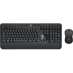 Logitech MK540 Advanced Wireless Keyboard Mouse komplekts, 2,4 GHz bezvadu savienojums, izmantojot Unifying USB uztvērēju, 3 gadu akumulatora darbības laiks, Windows un Chromeos datoriem / klēpjdatoriem, franču azerbaidžāņu izkārtojums