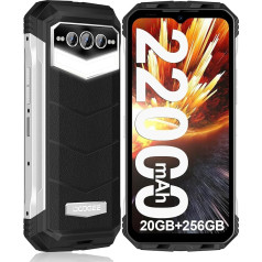 DOOGEE S100PRO Gaming izturīgs viedtālrunis [2023], 20GB + 256GB 2TB, 22000mAh akumulators, Dual 4G Helio G99, 6,58 collu FHD+ 120Hz, 108MP trīskāršā kamera, neiznīcināms telefons, NFC/OTG/GPS