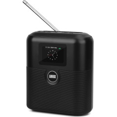 August MB330 Uzlādējams DAB+/FM radio ar Bluetooth skaļruni Pārnēsājams radio modinātājs ar dubulto modinātāju, miega taimeri un snaudas signālu LCD krāsu displejs EQ RDS 60 priekšpiedāvājumu ciparu radio ar akumulatoru AUX