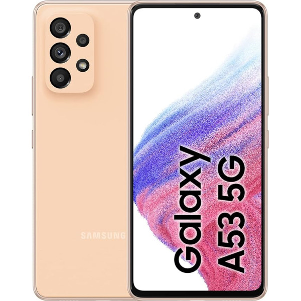 Samsung Galaxy A53 5G viedtālrunis Dual SIM Android mobilais tālrunis 8GB RAM 256GB atmiņa Awesome Peach + 30 mēnešu garantija