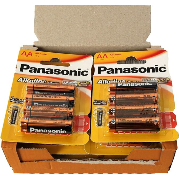 Panasonic 12 x 4 AA baterijas, daudzkrāsainas, viens izmērs