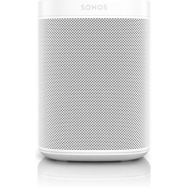 Sonos One SL All-In-One Smart Speaker (jaudīgs WiFi skaļrunis ar lietotnes vadību un AirPlay 2 - daudzistabu skaļrunis neierobežotai mūzikas straumēšanai), balts, bez balss vadības