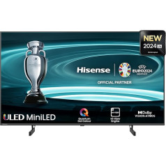 Hisense 50U6NQ 126 cm (50 Zoll) Fernseher 4K Mini LED ULED HDR Smart TV, 60 Hz, HDMI 2.0, Game Mode Plus, Dolby Vision & Atmos, Bluetooth, iebūvēta Alexa, antracīts, [2024]