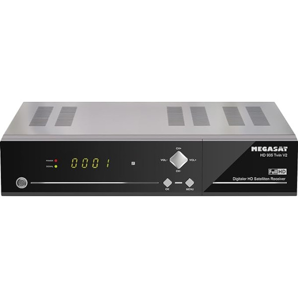 Megasat HD 935 Twin V2 HD Satellite Receiver Recording Function Ethernet Port Twin Tuner Number Tuner 201130 Black