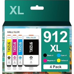 912 XL printeru kasetņu komplekts HP 912 printeru kasetnēm 912XL Multipack HP Officejet 8012 8014 8010 8015 HP OfficeJet Pro 8022 8020 8024 8025 (melns ciāns, ciāns, dzeltens, magenta, 912 XL Multipack)