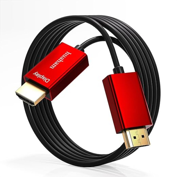 huaham 8K HDMI 2.1 optiskās šķiedras kabelis 20 m 48 Gbps īpaši ātrdarbīgs kabelis Atbalsta 8K@60 4K@120 eARC RTX 3090 HDCP 2.2 & 2.3 Dolby Saderīgs ar PS5/Xbox X sērijas/Blu-Ray/TV kastīti/HDTV/Projektoru