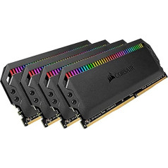 Corsair Dominator Platinum RGB 32GB (4x8GB) DDR4 3600 (PC4-28800) C18 1.35V galddatora atmiņa - melna