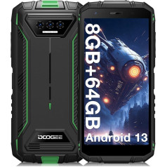 DOOGEE S41PRO izturīgs viedtālrunis, 7GB RAM + 64GB ROM (TF 1TB), 6300mAh, Android 12, 5,5