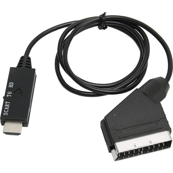 SCART uz HD multivides interfeisa adapteris - 1080P 60 Hz izšķirtspējas atbalsts, atskaņošana televizorā ar HDMI, darbojas ar USB savienojumu