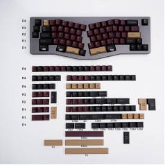 Red Samurai taustiņu vāciņu komplekts 173 taustiņi Cherry Profile Doubleshot Custom taustiņu vāciņi Cherry MX Gateron Kailh Box slēdzis mehāniskām tastatūrām