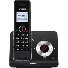 VTech MS3050 Bezvadu DECT tālrunis ar zvanu bloķēšanu, automātisko atbildētāju, zvanītāja ID/saukuma gaidīšanas funkciju, skaļuma regulēšanu, brīvroku zvanīšanu, ātru numerāciju