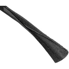 Hama Flexibler Gewebe-Kabelschlauch, universāls, 20-40 mm, 1,8 m, Schwarz