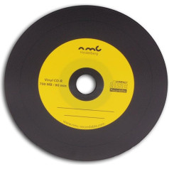 25 CD Rohling 700MB Vinyl CD-R NMC Yellow Carbon Dye Complete Back