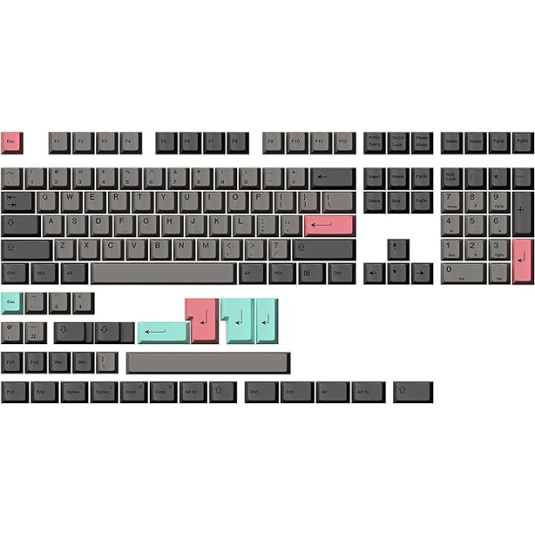 Dye Sublimation taustiņu vāciņi Cherry Profile pielāgotai merkanāla tastatūrai ar 139 taustiņiem (Dagger)