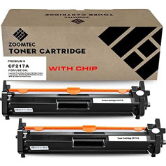 ZOOMTEC aizstājējs HP CF217A 17A 2 Paquet tonera kasetnēm, kas saderīgas ar HP Laserjet Pro MFP M130nw M130fn M130fn M130a M102a M102w printeri (ar mikroshēmu)