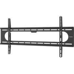 Hama TV Wall Mount (TV Wall Mount 90 Inches, VESA 50 x 50 to VESA 800 x 400, up to 100 kg, Distance from Wall 2.6 cm, Flat, Rigid, Fixed, TV Wall Mount with Fischer Dowels) Black