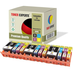 TONER EXPERTE 12 XL spausdintuvų kasetės, suderinamos su 920XL 920 XL Officejet 6000, 6500, 6500A, 7000, 7500A (3 juodos, 3 žydros, 3 purpurinės, 3 geltonos)