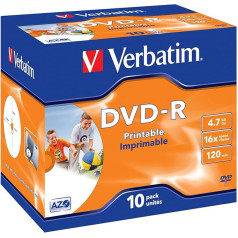 Verbatim 43521/10 4,7 GB DVD-R DVD-Rohling - blanko DVD (4,7 GB, DVD-R, 120 mm, Cakebox)