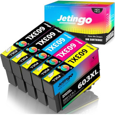 Jetingo 603XL saderīgas Epson 603 kasetnes Epson 603 603XL tintes kasetnēm ar Epson Expression Home XP-3100 XP-3105 XP-4105 XP-2100 XP-2105 Workforce WF-2830 WF-2810 WF-2850 (Iepakojumā ar