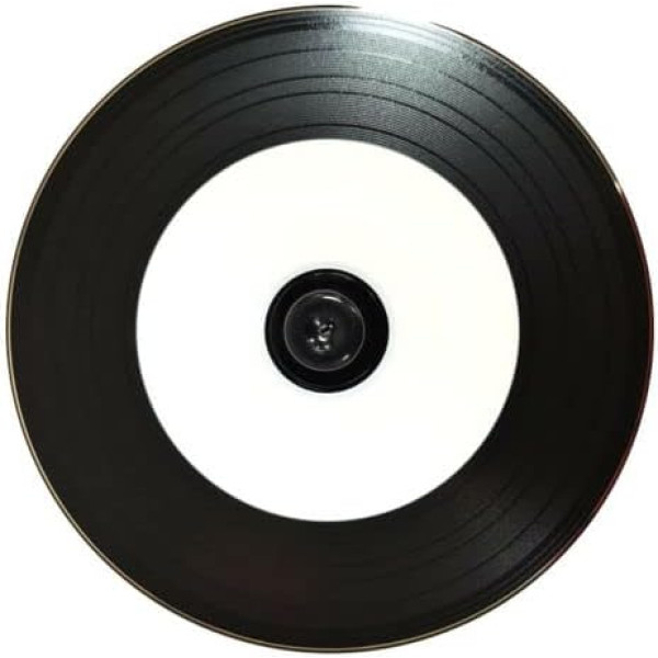 ACU-DISC Black Bottom Pro Vinyl Blank Inkjet Printable CD-R 52 x 700 MB 80 min Cake Box Pack of 25