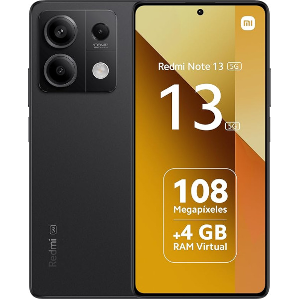 Xiaomi Redmi Note 13 5G, Dual, 128GB, 6GB RAM, grafīta melns