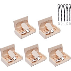 Pack of 5 Wooden USB Flash Drive Memory Stick USB 2.0/3.0 with Wooden Box (2.0/32GB)