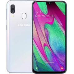 Samsung Galaxy A40 4G 5,9 collu viedtālrunis 4GB RAM 64GB atbloķēts Dual SIM White A (atjaunots)