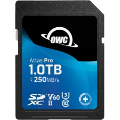 OWC Atlas Pro SDXC UHS-II V60 multivides karte Premium klases atmiņas karte parastām fotogrāfijām un videoierakstiem līdz 4K - 1TB