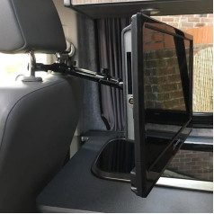 CampervanBits Gallant TV Mount with VESA Headrest for VW T4, T5, T6 and T6.1 Storage Ideas for Motorhome and Motorhome