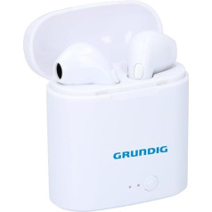 GRUNDIG bezvadu austiņas, Bluetooth austiņas, In-Ear austiņas, 400mAh, baltas krāsas