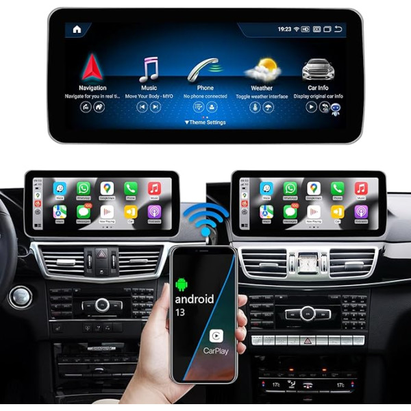 Road Top Android 13 Auto radio ar skārienjūtīgo ekrānu 10,25 collu auto stereo Mercedes Benz E klases S212 W212 2009-2014 Jaar, 8 + 256 GB, bezvadu Carplay, Android Car, Navigatie,