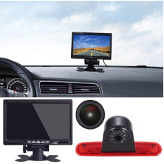 18 mm objektīvs Augstākās kvalitātes aizmugures skata kamera + 7 collu TFT LCD ekrāns Auto monitora bremžu gaisma Auto jumta atpakaļgaitas kamera Fiat Doblo 263 Van (2010 - tagad) / Opel Combo (2011-2018)