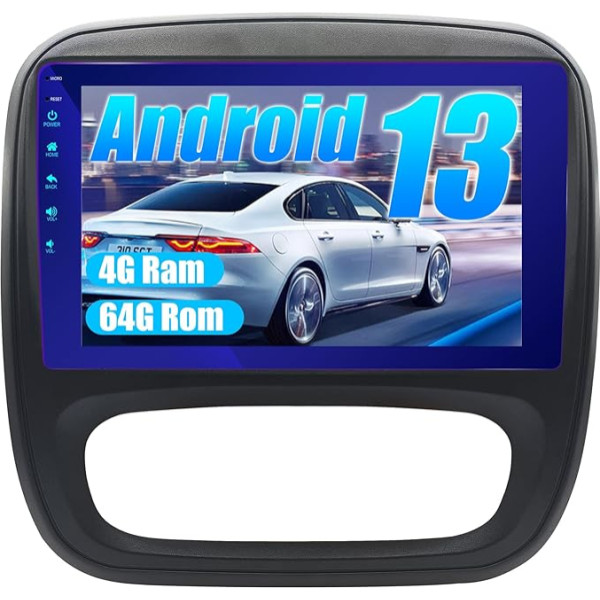 DDKUS Auto radio Renault Trafic/Fiat Talento/Opel Vivaro, Android 13 4G + 64G GPS navigācija, 9 collu Blu-ray skārienjūtīgais ekrāns, atbalsta CarPlay Android Car GPS navigācija, WiFi Bluetooth FM RDS