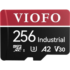 VIOFO 256 GB didelės spartos atminties kortelė su adapteriu U3, suderinama su 4K 