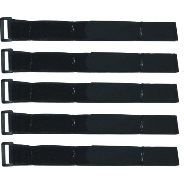 Benristraps 25 mm Velcro siksniņas ātrās noņemšanas kabeļu saites, 5 gab., 100 cm, melnas krāsas