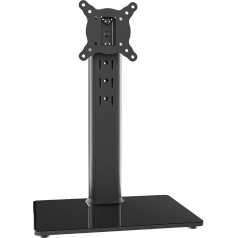 HT07B-001P Monitor Stand for 13-Inch Monitors / Tilts / Rotates / Height-Adjustable / Black