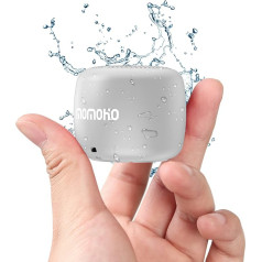 MOMOHO Mini Bluetooth skaļrunis Ūdensizturīgs pārnēsājams bezvadu skaļrunis Īss dizains IPX7 Ūdensizturīgs mazs skaļrunis TF kartes spēles atbalstam āra apstākļiem, dušai, ballītei, pārgājieniem (pelēks)